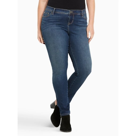 torrid Denim - Torrid  Luxe Skinny Blue Jeans Women's Size 16 Tall